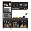 Ver imagem 6 de Armário de Cozinha Compacta 182cm Veneza Multimóveis V3694 Preto/Branco