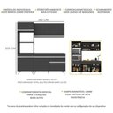 Ver imagem 4 de Armário de Cozinha Compacta 182cm Veneza Multimóveis V3694 Preto/Branco