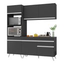 Ver imagem 1 de Armário de Cozinha Compacta 182cm Veneza Multimóveis V3694 Preto/Branco