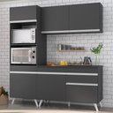 Ver imagem 3 de Armário de Cozinha Compacta 182cm Veneza Multimóveis V3694 Preto/Branco
