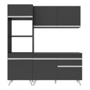 Ver imagem 7 de Armário de Cozinha Compacta 182cm Veneza Multimóveis V3694 Preto/Branco