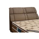 Ver imagem 1 de Cabeceira Cama Box Estofada Casal Casal Imperador Suede Marrom Chocolate - Simbal