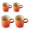 Canecas Le Creuset Cerâmica 350ml E 200ml Laranja 4UND - 1
