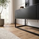 Ver imagem 4 de Rack para TV de até 50 Polegadas Eros 140cm MDF Preto com Pés de Ferro Preto Estilo Industrial