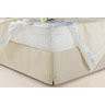 Saia Box Casal King Creme Matelassado Serve para Cama Baú - 3