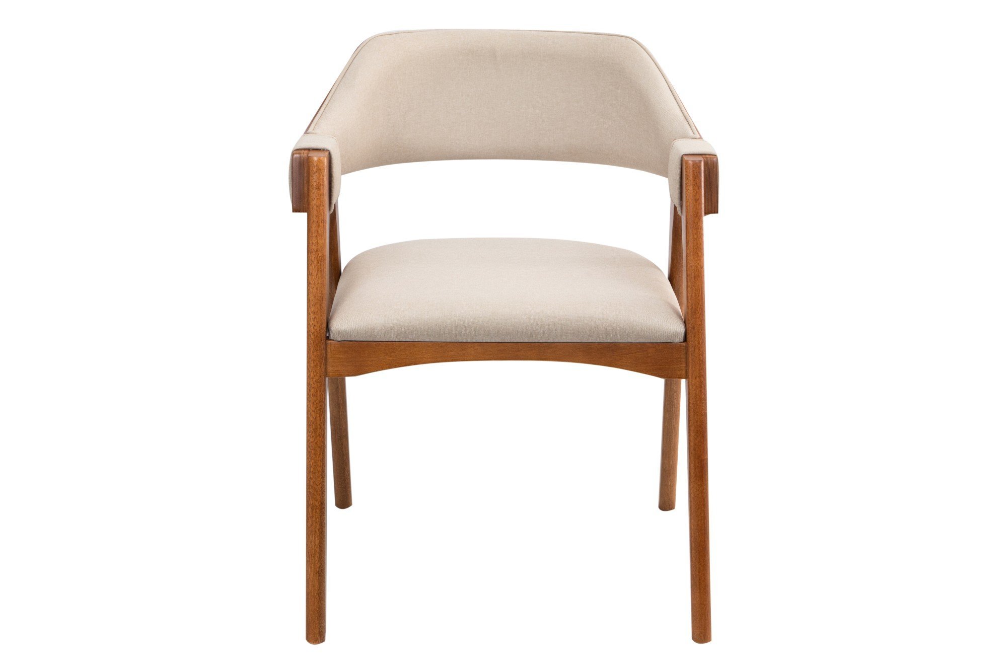 Cadeira Versalhes Estofada com Encosto Anatômico Luxo Decorativo Tecido:Linho Dourado:Linho Dourado - 2