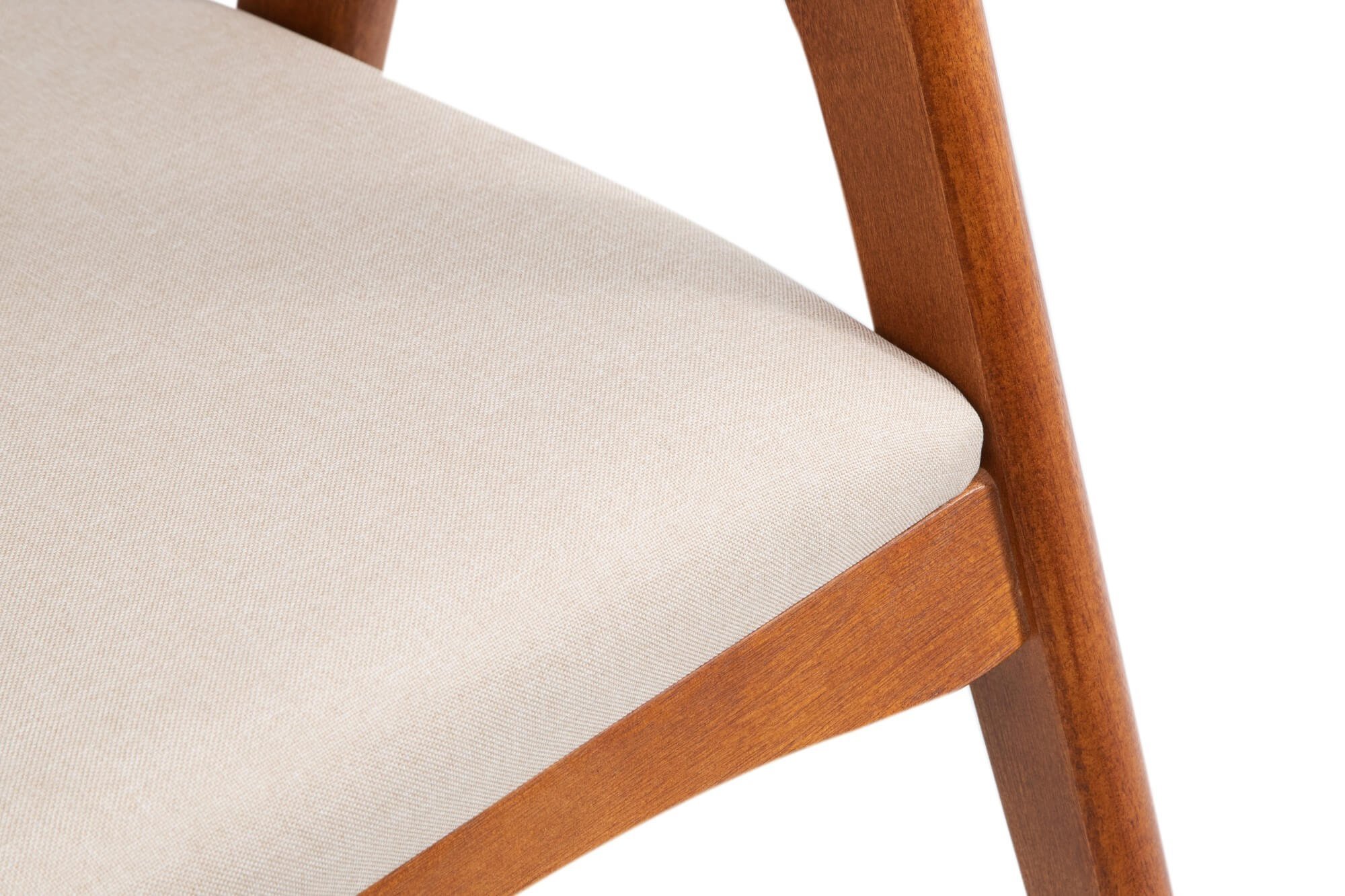 Cadeira Versalhes Estofada com Encosto Anatômico Luxo Decorativo Tecido:Linho Dourado:Linho Dourado - 6