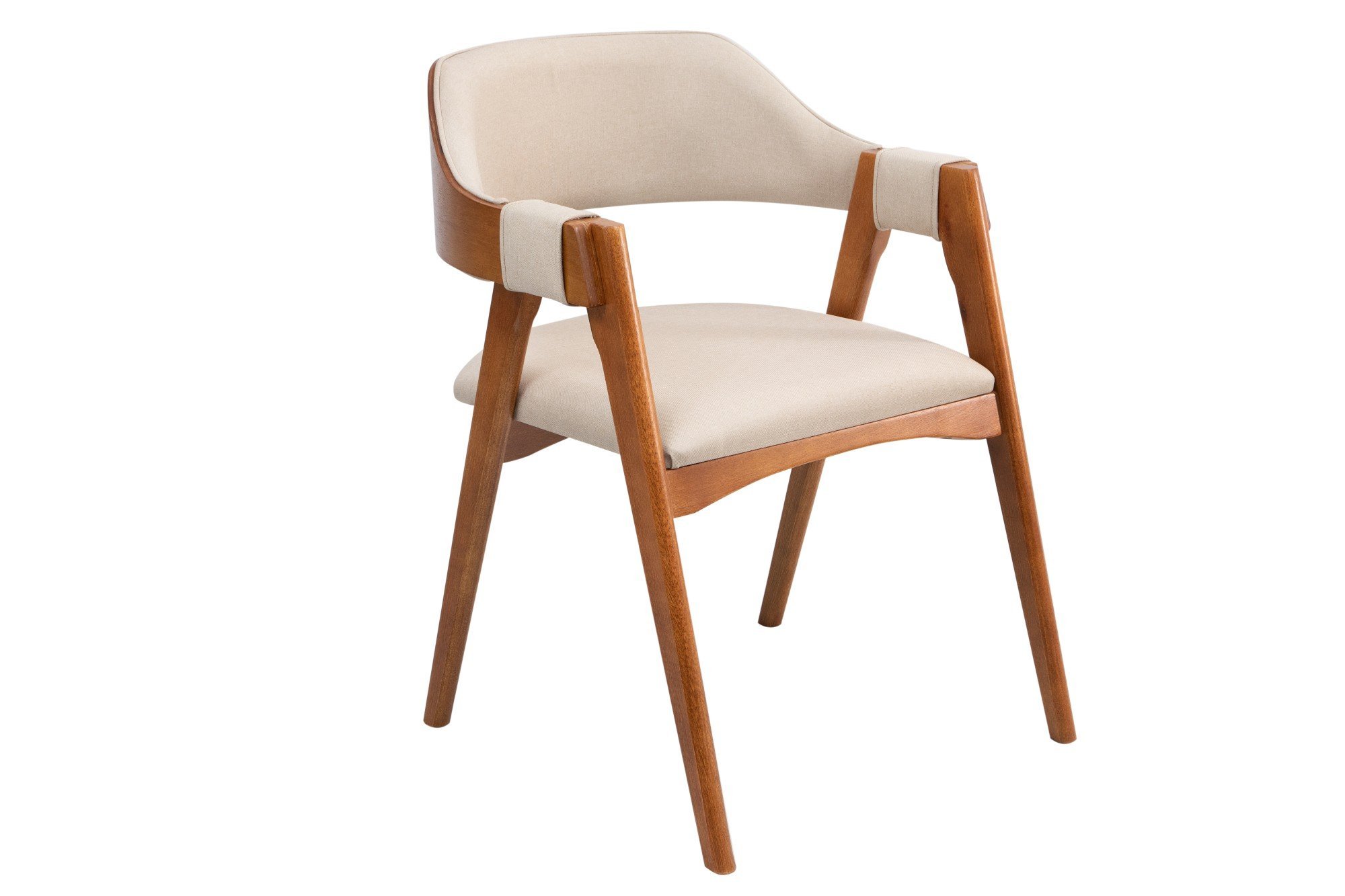 Cadeira Versalhes Estofada com Encosto Anatômico Luxo Decorativo Tecido:Linho Dourado:Linho Dourado
