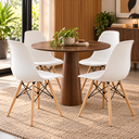 Ver imagem 2 de Kit com 4 Cadeiras Eames Pés de Madeira Branca