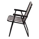 Ver imagem 3 de Cadeira de Praia Aço Xadrez Retro Preta Mor