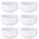 Ver imagem 1 de Jogo 6 Tigelas Porcelana Branca 138ml Bowl Pequeno Tramontina Paola Empilhável Mesa Posta