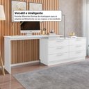 Ver imagem 5 de Escrivaninha em L Crrui-ESC006 Moderno 6 Gavetas MDP Branco Multimóveis