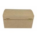 Ver imagem 3 de Baú Baulado Mdf Liso G 34X24X18 Fecho/Dobradiça Metal
