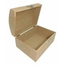 Ver imagem 2 de Baú Baulado Mdf Liso G 34X24X18 Fecho/Dobradiça Metal