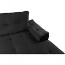 Ver imagem 4 de Sofá Viena Chaise Suede Fixo Pés Madeira Living Confortável Império Preto 381