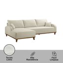 Ver imagem 5 de Sofá Albano Linho Chaise Lado Esquerdo Meu Sofá Online