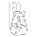 Ver imagem 5 de Kit 04 Banquetas Alta para Cozinha Bar Estofada Rattan Ibis L02 Couríssimo Whisky - Lyam Decor