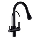 Ver imagem 1 de Torneira Luxo Gourmet Monocomando Filtro Preto Quente Frio Extensivel 360 Regulavel Cozinha Mesa