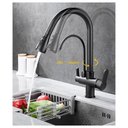 Ver imagem 5 de Torneira Luxo Gourmet Monocomando Filtro Preto Quente Frio Extensivel 360 Regulavel Cozinha Mesa