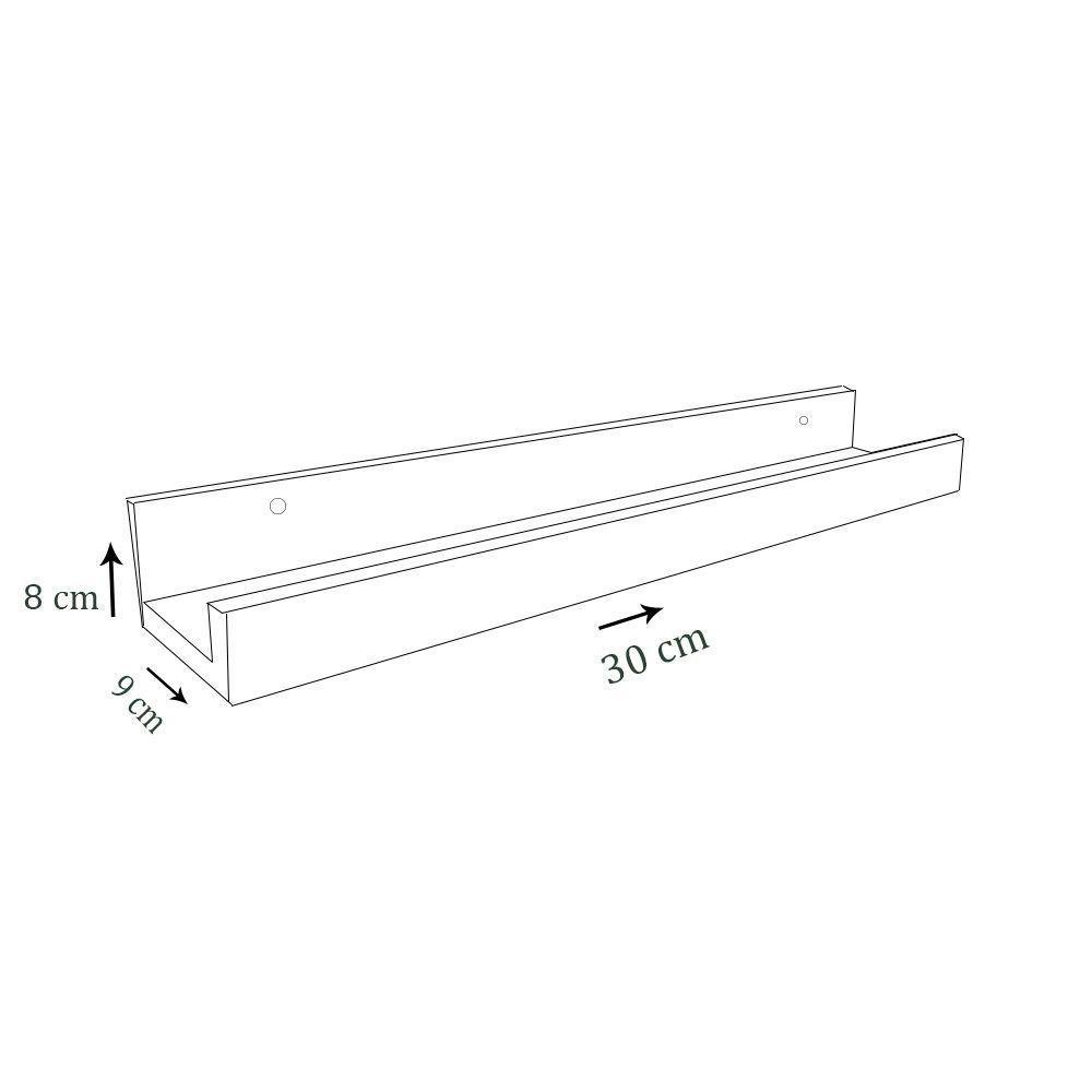 Prateleira Tempero Simples 30 Cm Branco Em Mdf - 2