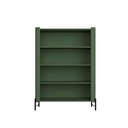 Ver imagem 4 de Cristaleira com 2 Portas 98,5cm Vidro Canelado Pés em Metal Cor:musgo com Preto
