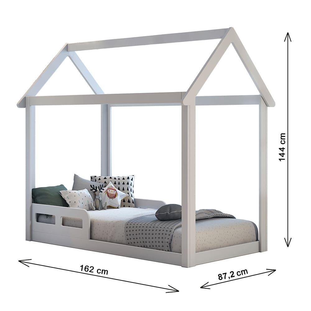 Cama Casinha Montessoriano Infantil Analu Branco Fosco Carolina Baby - 2