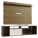 Ver imagem 6 de Rack Madesa Cancun e Painel para Tv até 65 Polegadas - Rustic/rustic/branco
