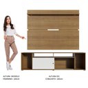 Ver mais imagens de Rack Madesa Cancun e Painel para Tv até 65 Polegadas - Rustic/rustic/branco