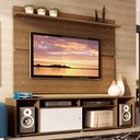 Ver imagem 1 de Rack Madesa Cancun e Painel para Tv até 65 Polegadas - Rustic/rustic/branco