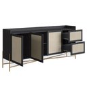 Ver imagem 5 de Balcão Aparador Buffet 3 Portas 180cm Arlo A10 Nero/dourado - Mpozenato