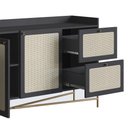 Ver imagem 7 de Balcão Aparador Buffet 3 Portas 180cm Arlo A10 Nero/dourado - Mpozenato
