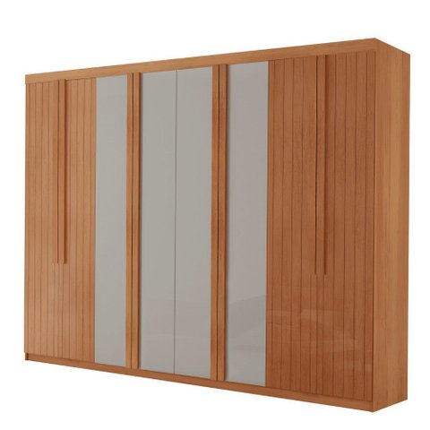 Guarda Roupa Casal Pollo Mdf com 8 Portas 4 Gavetas Moderna Mobília