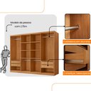 Ver imagem 4 de Guarda Roupa Casal Pollo Mdf com 8 Portas 4 Gavetas Moderna Mobília