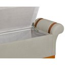 Ver imagem 4 de Recamier Baú Decorativo Atenas 1,50m Premium Sofá para Cama Casal Estilo Estofado Cor Bege