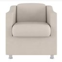 Ver imagem 2 de Kit 6 Poltronas Decorativa Recepçao Hospital Clinica Bia Matérial Sintético Bege - Twdecora