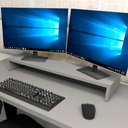 Ver imagem 1 de Suporte para Telas Mdf Mesa de Escritório 80cm X 20cm F5