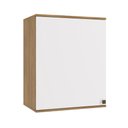 Ver imagem 1 de Armário Aéreo Celeste Kappesberg 100% Mdf 1 Porta Nogueira/branco 60cm