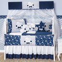 Ver imagem 1 de Jogo de Enxoval para Berço Masculino 12 Peças Nuvem Marinho