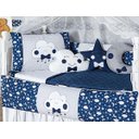 Ver imagem 2 de Jogo de Enxoval para Berço Masculino 12 Peças Nuvem Marinho