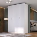 Ver imagem 1 de Guarda Roupa Solteiro 1,60m C/ 4 Portas 2 Gavetas 100% Mdf Cor:branco