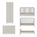 Ver mais imagens de Quarto de Bebê Completo Berço Americano 3 em 1 Colchão Allegra Multimóveis Mp4610 Branco/off