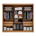 Ver imagem 4 de Guarda-Roupa 3 Portas Portas Ripadas Milano MDF Marrom/Cinamomo/Off White