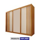 Ver imagem 5 de Guarda-Roupa 3 Portas Portas Ripadas Milano MDF Marrom/Cinamomo/Off White