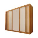 Ver imagem 2 de Guarda-Roupa 3 Portas Portas Ripadas Milano MDF Marrom/Cinamomo/Off White