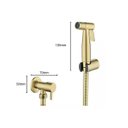 Ver imagem 5 de Ducha Higiênica Dourada 1/4 Volta Luxo Gatilho Inox 304