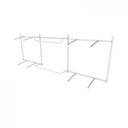 Ver imagem 3 de Arara de Roupas para Loja Quarto Closet 18 Peças Regulável 300x100 Cm Cor Branco Kit Clst1b385