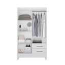 Ver imagem 3 de Guarda-Roupa Solteiro 4 Portas 2 Gavetas e Pés Chile