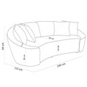 Ver imagem 5 de Sofá 3 Lugares Orgânico Sala de Estar Living 230cm Adam T03 Veludo Bege - Lyam Decor