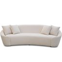 Ver imagem 3 de Sofá 3 Lugares Orgânico Sala de Estar Living 230cm Adam T03 Veludo Bege - Lyam Decor