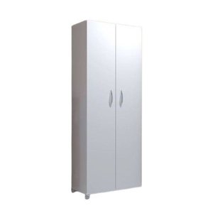 Armário Multiuso Alto 2 Portas Ajlstore - Branco | Ideal para Lavanderia e Despensa
